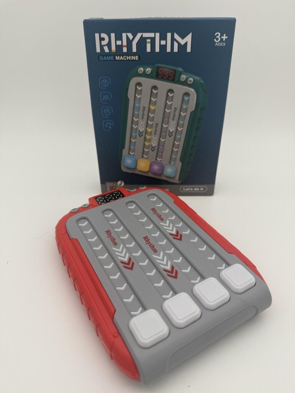 Electronic Music Puzzle Game Handheld Light Up Speed Push Machine Arcade Toy Fun